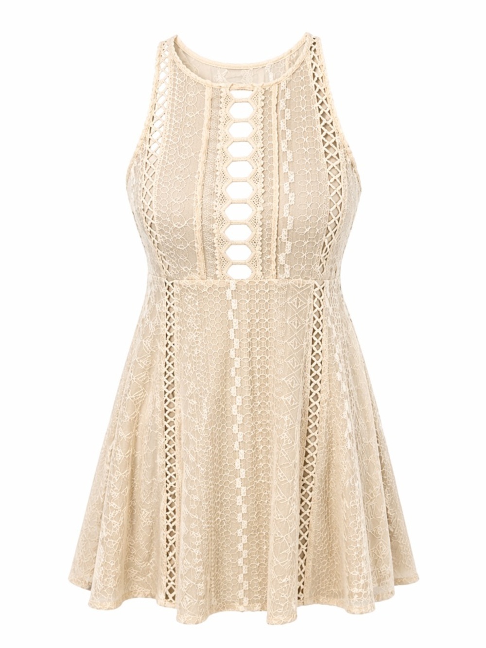 Free People Ivory Wherever You Go Mini Dress Size 2